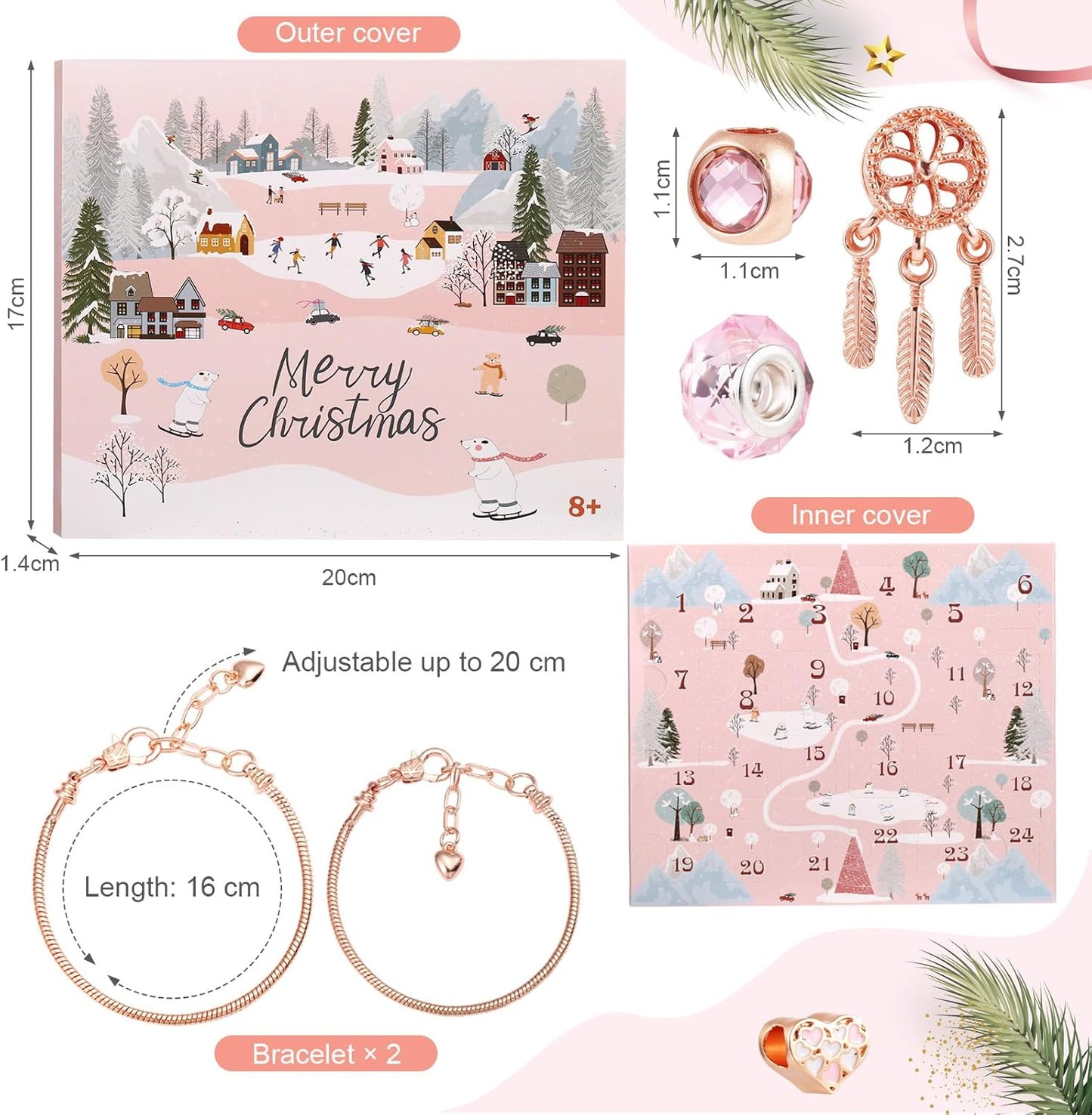 英美直送 DIY Jewelry Kit 聖誕倒數日曆 大人款/兒童款 聖誕快樂特輯 聖誕倒數日曆A 不參與$900免運 滿$900可加$25免運 Christmas Advent Calendars 2025