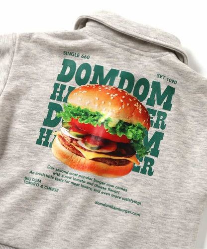 日本童裝 apres les cours x DomDom漢堡 半拉鍊衛衣 80-130cm 男童款/女童款 冬季 TOPS