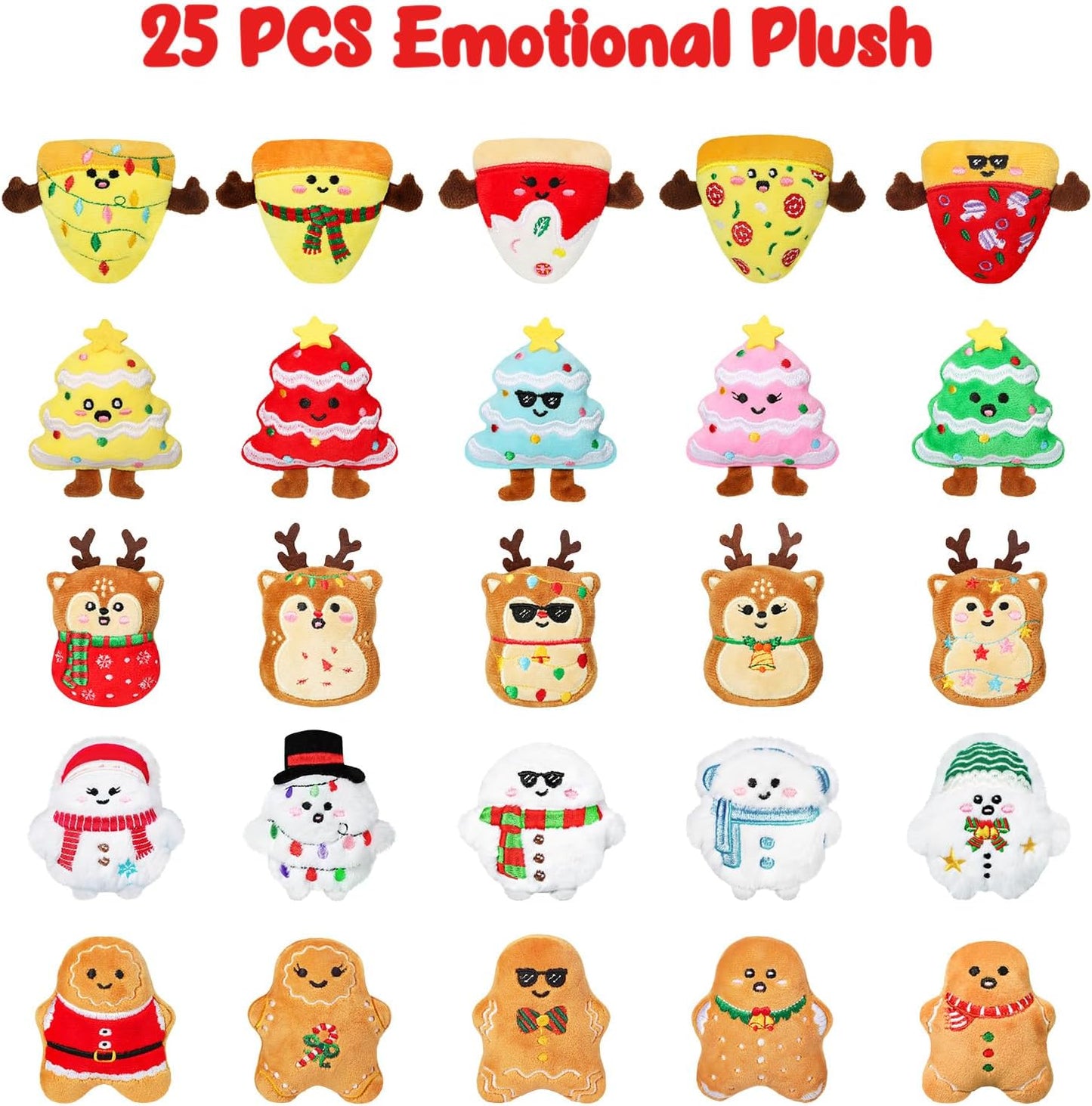 英美直送 Mini Plush Cute Emotional Plushies 聖誕倒數日曆 大人款/兒童款 聖誕快樂特輯 聖誕倒數日曆A 不參與$900免運 滿$900可加$25免運 Christmas Advent Calendars 2025