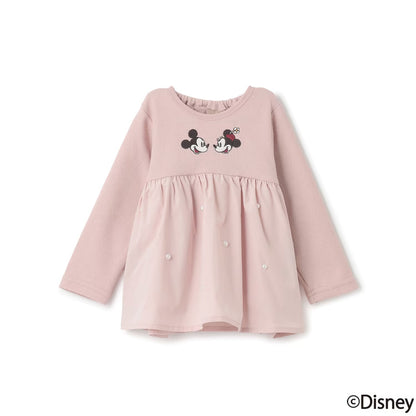 日本童裝 pe#main x Disney 珍珠拼接上衣 80-130cm 女童款 秋季 TOPS