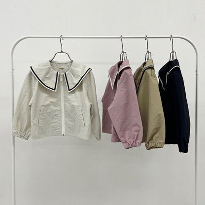 日本童裝 Ly# mine 荷葉領外套 100-150cm 女童款 秋季 OUTERWEAR