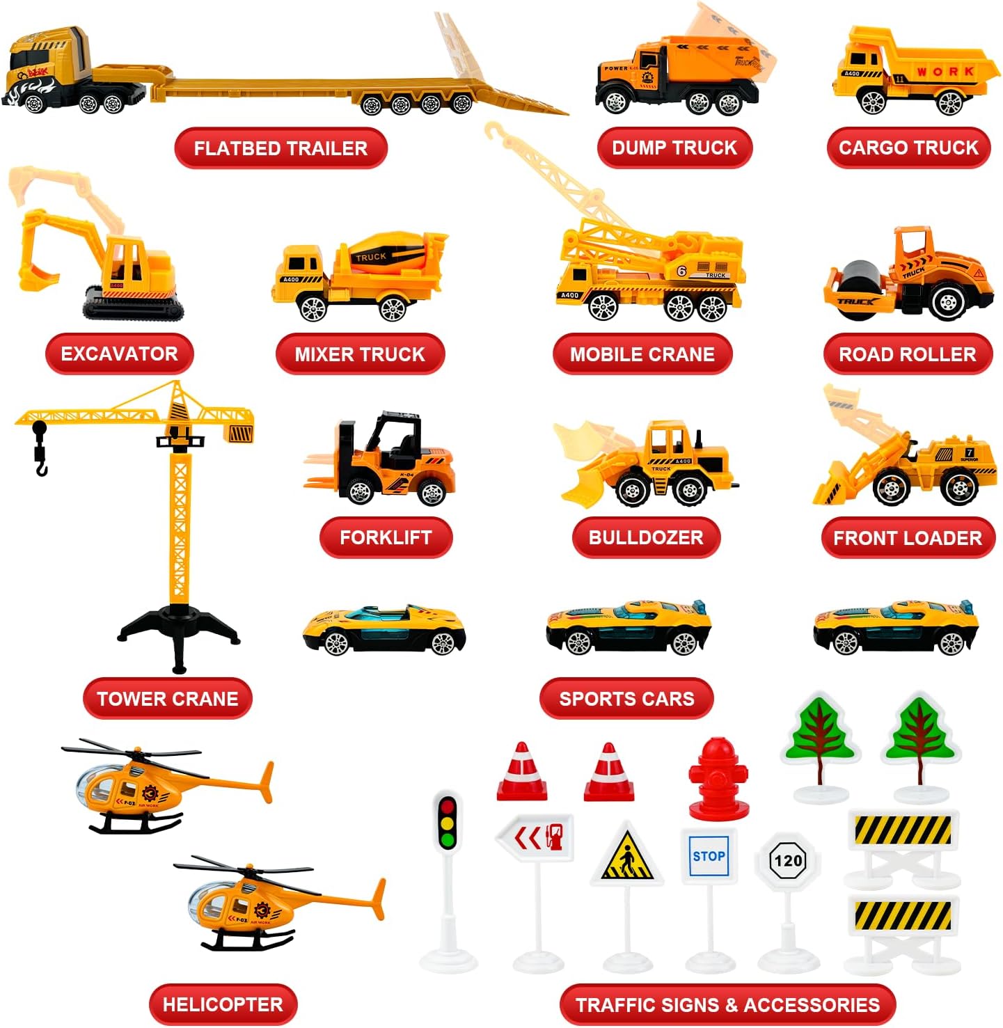 英美直送 Alloy Construction Vehicle Toys Set 聖誕倒數日曆 兒童款 聖誕快樂特輯 聖誕倒數日曆A 不參與$900免運 滿$900可加$25免運 Christmas Advent Calendars 2025