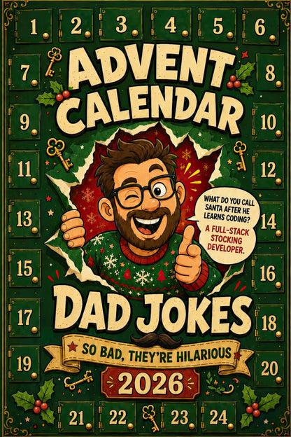 日英美直送 Festive Puns & Classic Groaners Book Advent Calendar 聖誕倒數日曆 大人款/兒童款 聖誕快樂特輯 不參與$900免運 滿$900可加$25免運到順豐站/智能櫃 Christmas Advent Calendars 2026