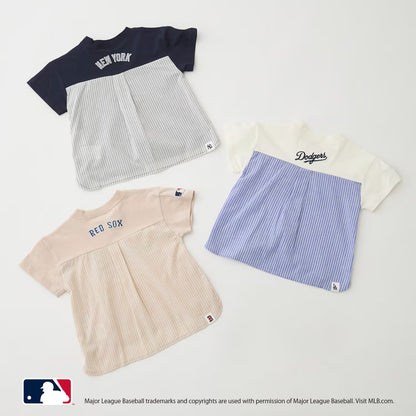 日本童裝 pe#main x 【MLB】汽車貼花上衣 80-130cm 男童款/女童款 夏季 TOPS