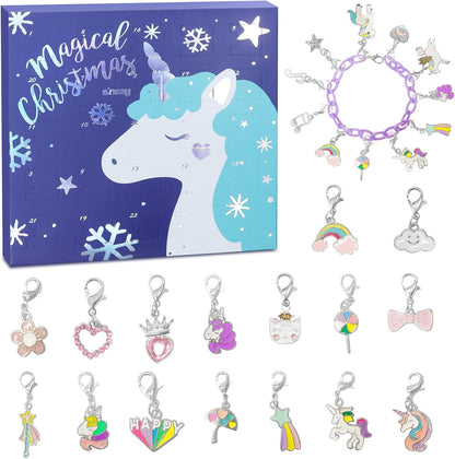 英美直送 Blind Box Blue UnicornTheme DIY 聖誕倒數日曆 兒童款 聖誕快樂特輯 聖誕倒數日曆A 不參與$900免運 滿$900可加$25免運 Christmas Advent Calendars 2025