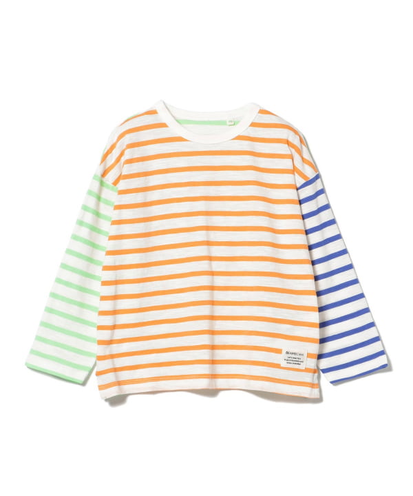 日本童裝 BE#AMS mini 條紋長袖上衣 90-140cm 男童款/女童款 夏季 TOPS
