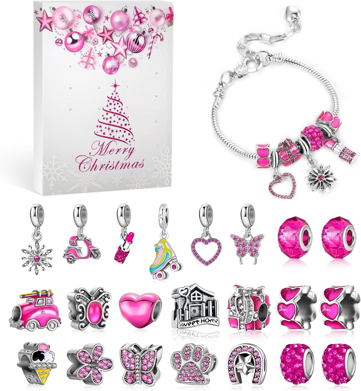 英美直送 Hot Pink Jewelry 聖誕倒數日曆 大人款 聖誕快樂特輯 聖誕倒數日曆A 不參與$900免運 滿$900可加$25免運 Christmas Advent Calendars 2025