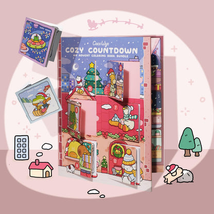 日英美直送 Cozy Coloring Book Bundle Advent Calendar 聖誕倒數日曆 兒童款 聖誕快樂特輯 不參與$900免運 滿$900可加$25免運到順豐站/智能櫃 Christmas Advent Calendars 2026