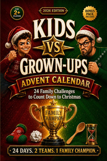 日英美直送 Kids vs Grown-Ups amily Challenges Book Advent Calendar 聖誕倒數日曆 大人款/兒童款 聖誕快樂特輯 不參與$900免運 滿$900可加$25免運到順豐站/智能櫃 Christmas Advent Calendars 2026