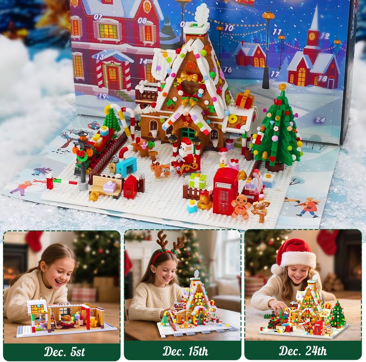 英美直送 LED Gingerbread House Mini Building Set 聖誕倒數日曆 大人款/兒童款 聖誕快樂特輯 聖誕倒數日曆A 不參與$900免運 滿$900可加$25免運 Christmas Advent Calendars 2025