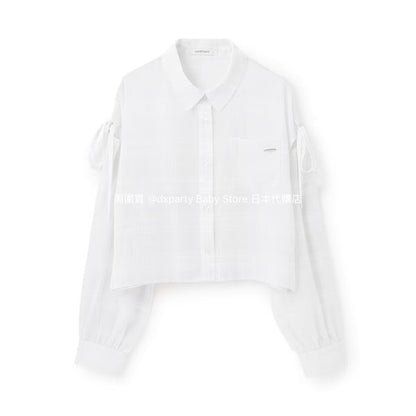 Lovetoxic Japanese children's clothing thin shirt jacket 140-160cm girls summer TOPS OUTERWEAR 