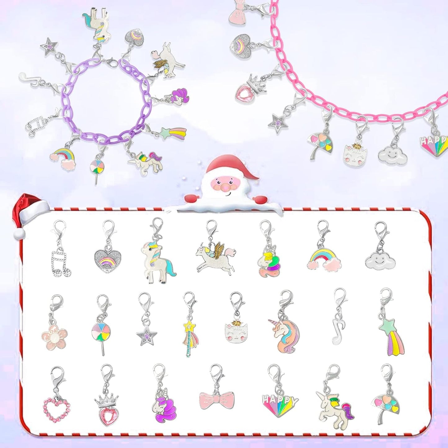 英美直送 Blind Box Blue UnicornTheme DIY 聖誕倒數日曆 兒童款 聖誕快樂特輯 聖誕倒數日曆A 不參與$900免運 滿$900可加$25免運 Christmas Advent Calendars 2025