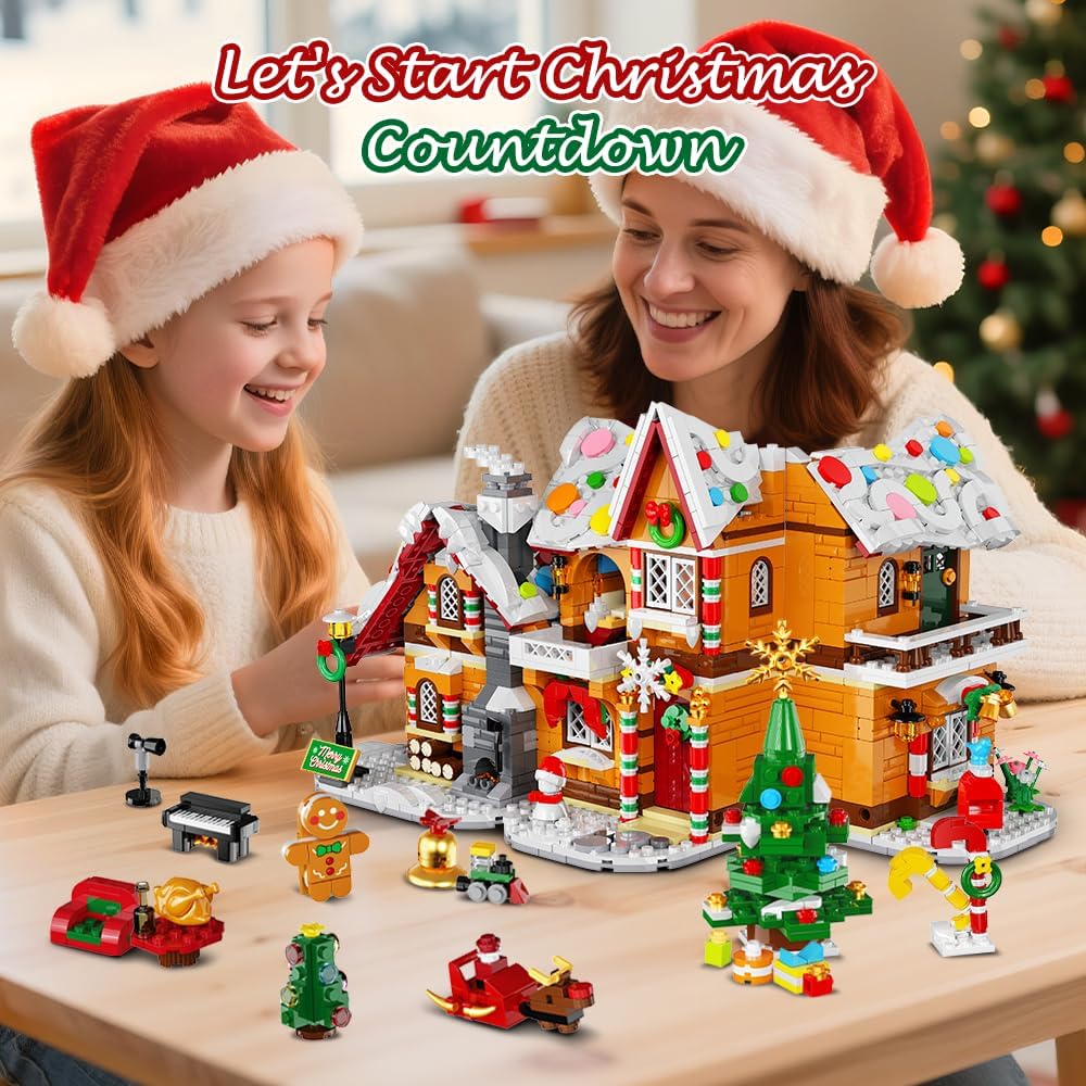 英美直送 LED Gingerbread House Mini Building Set 聖誕倒數日曆 大人款/兒童款 聖誕快樂特輯 聖誕倒數日曆A 不參與$900免運 滿$900可加$25免運 Christmas Advent Calendars 2025
