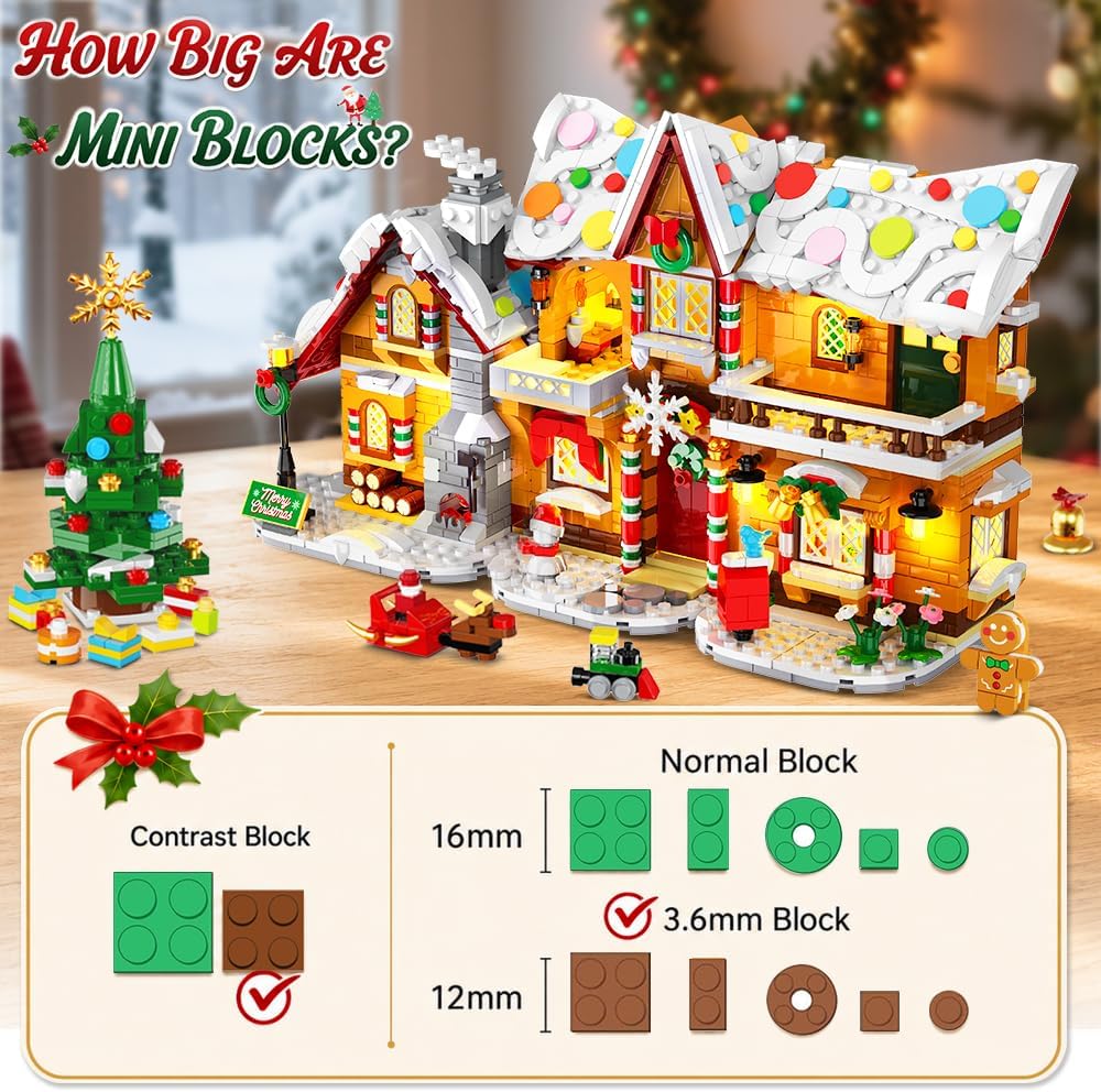 日英美直送 LED 3 Style Gingerbread House Mini Building Set Advent Calendar 聖誕倒數日曆 大人款/兒童款 聖誕快樂特輯 不參與$900免運 滿$900可加$25免運到順豐站/智能櫃 Christmas Advent Calendars 2026