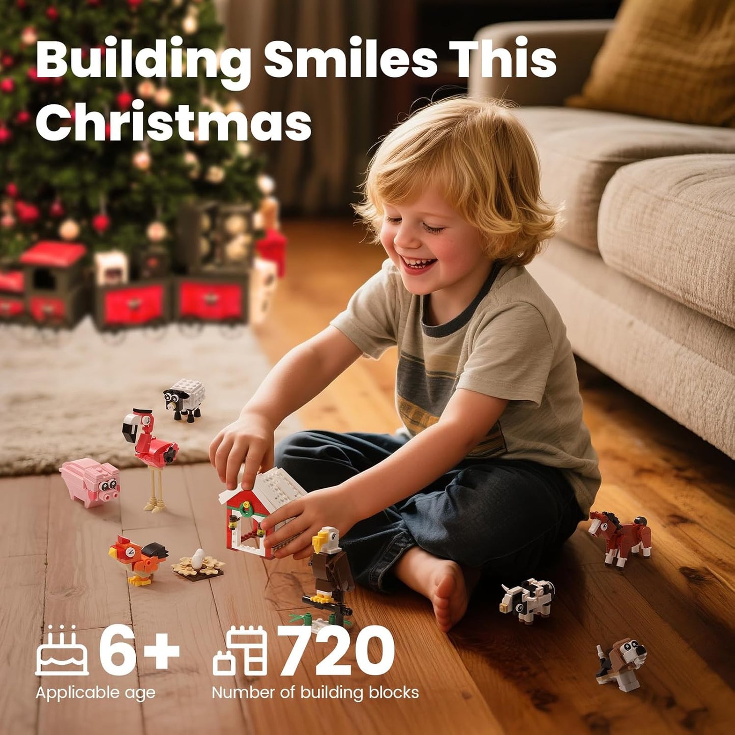 英美直送 Animal Farm Building Blocks Set 聖誕倒數日曆 兒童款 聖誕快樂特輯 聖誕倒數日曆A 不參與$900免運 滿$900可加$25免運 Christmas Advent Calendars 2025