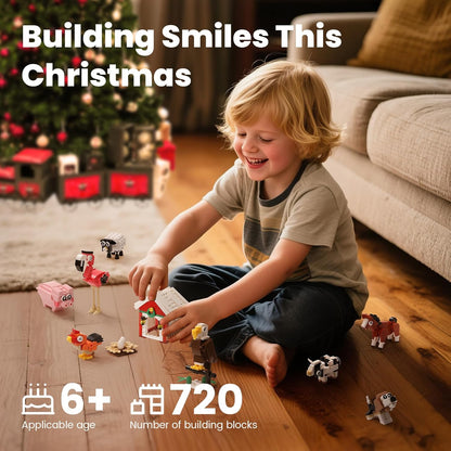 英美直送 Animal Farm Building Blocks Set 聖誕倒數日曆 兒童款 聖誕快樂特輯 聖誕倒數日曆A 不參與$900免運 滿$900可加$25免運 Christmas Advent Calendars 2025