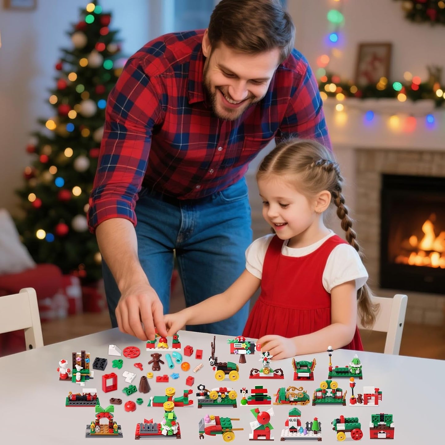 英美直送 Christmas Train Building Blocks Set 聖誕倒數日曆 大人款/兒童款 聖誕快樂特輯 聖誕倒數日曆A 不參與$900免運 滿$900可加$25免運 Christmas Advent Calendars 2025