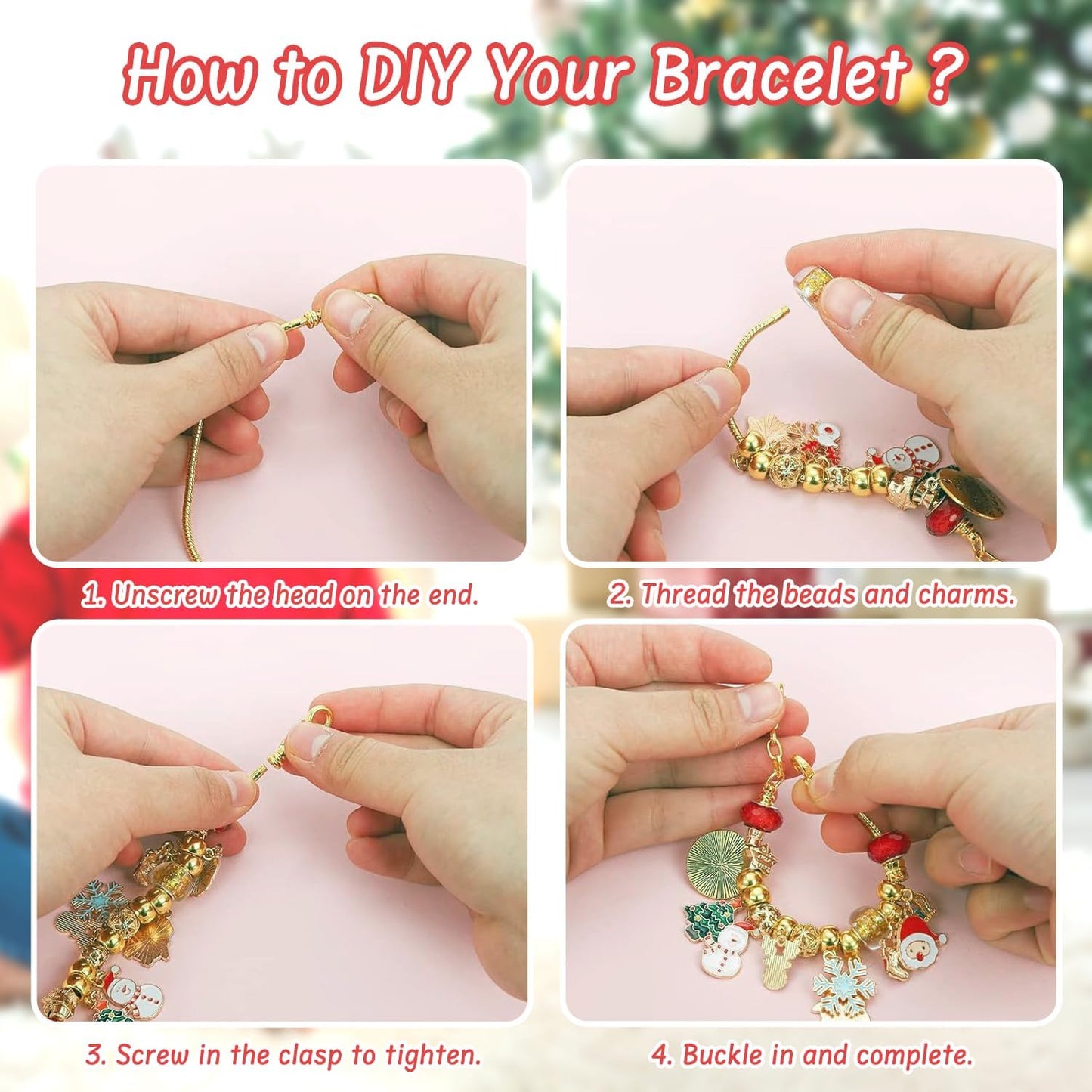 英美直送 DIY Jewelry Making Kit 聖誕倒數日曆 兒童款 聖誕快樂特輯 聖誕倒數日曆A 不參與$900免運 滿$900可加$25免運 Christmas Advent Calendars 2025