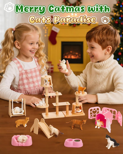 日英美直送 Cute Kitty Figurines & Playground Advent Calendar 聖誕倒數日曆 兒童款 聖誕快樂特輯 不參與$900免運 滿$900可加$25免運到順豐站/智能櫃 Christmas Advent Calendars 2026