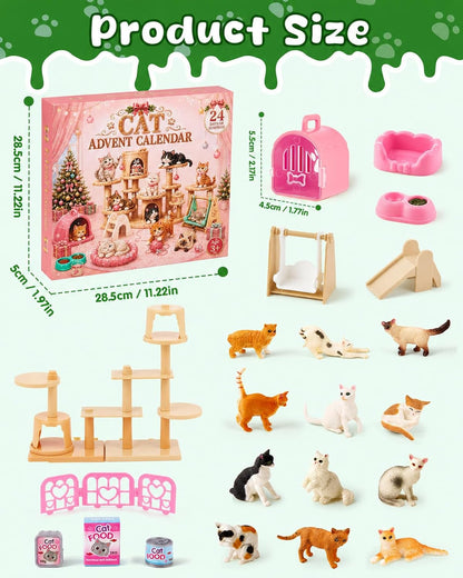 日英美直送 Cute Kitty Figurines & Playground Advent Calendar 聖誕倒數日曆 兒童款 聖誕快樂特輯 不參與$900免運 滿$900可加$25免運到順豐站/智能櫃 Christmas Advent Calendars 2026