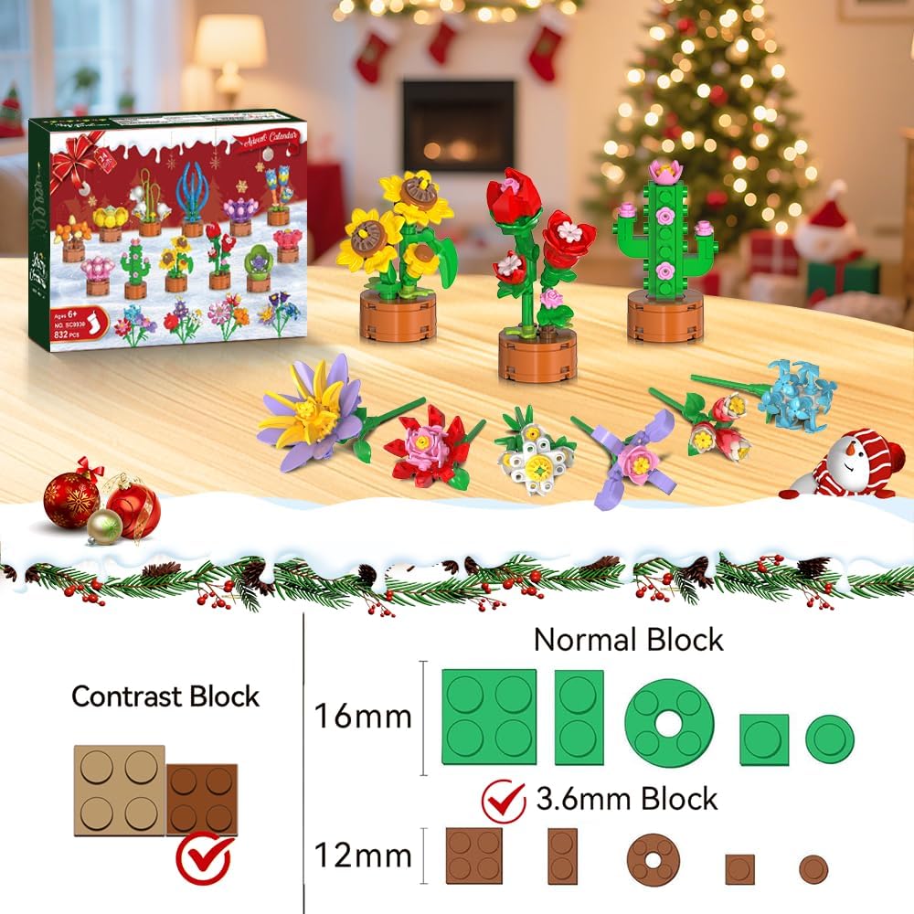 日英美直送 Flowers Botanicals Christmas Building Sets Advent Calendar 聖誕倒數日曆 大人款/兒童款 聖誕快樂特輯 不參與$900免運 滿$900可加$25免運到順豐站/智能櫃 Christmas Advent Calendars 2026
