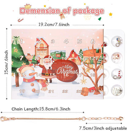 英美直送 Pink DIY Charm Bracelet Jewelry 聖誕倒數日曆 兒童款 聖誕快樂特輯 聖誕倒數日曆A 不參與$900免運 滿$900可加$25免運 Christmas Advent Calendars 2025