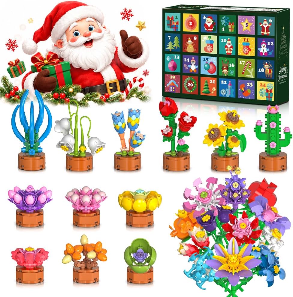 日英美直送 Flowers Botanicals Christmas Building Sets Advent Calendar 聖誕倒數日曆 大人款/兒童款 聖誕快樂特輯 不參與$900免運 滿$900可加$25免運到順豐站/智能櫃 Christmas Advent Calendars 2026