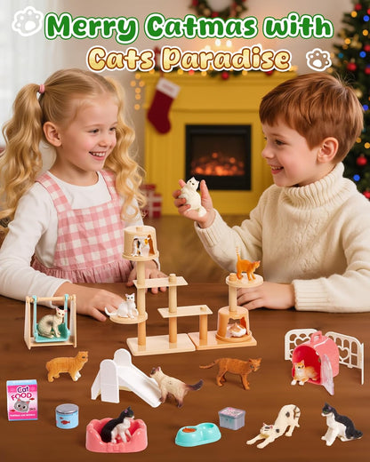 英美直送 Cat Figurines & Playground 聖誕倒數日曆 兒童款 聖誕快樂特輯 聖誕倒數日曆A 不參與$900免運 滿$900可加$25免運 Christmas Advent Calendars 2025