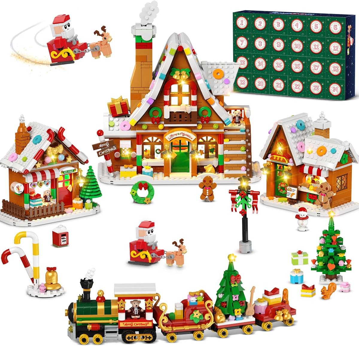 英美直送 LED Gingerbread House Mini Building Set  聖誕倒數日曆 大人款/兒童款 聖誕快樂特輯 聖誕倒數日曆A 不參與$900免運 滿$900可加$25免運 Christmas Advent Calendars 2025