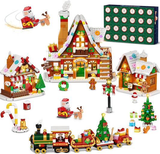 英美直送 LED Gingerbread House Mini Building Set  聖誕倒數日曆 大人款/兒童款 聖誕快樂特輯 聖誕倒數日曆A 不參與$900免運 滿$900可加$25免運 Christmas Advent Calendars 2025