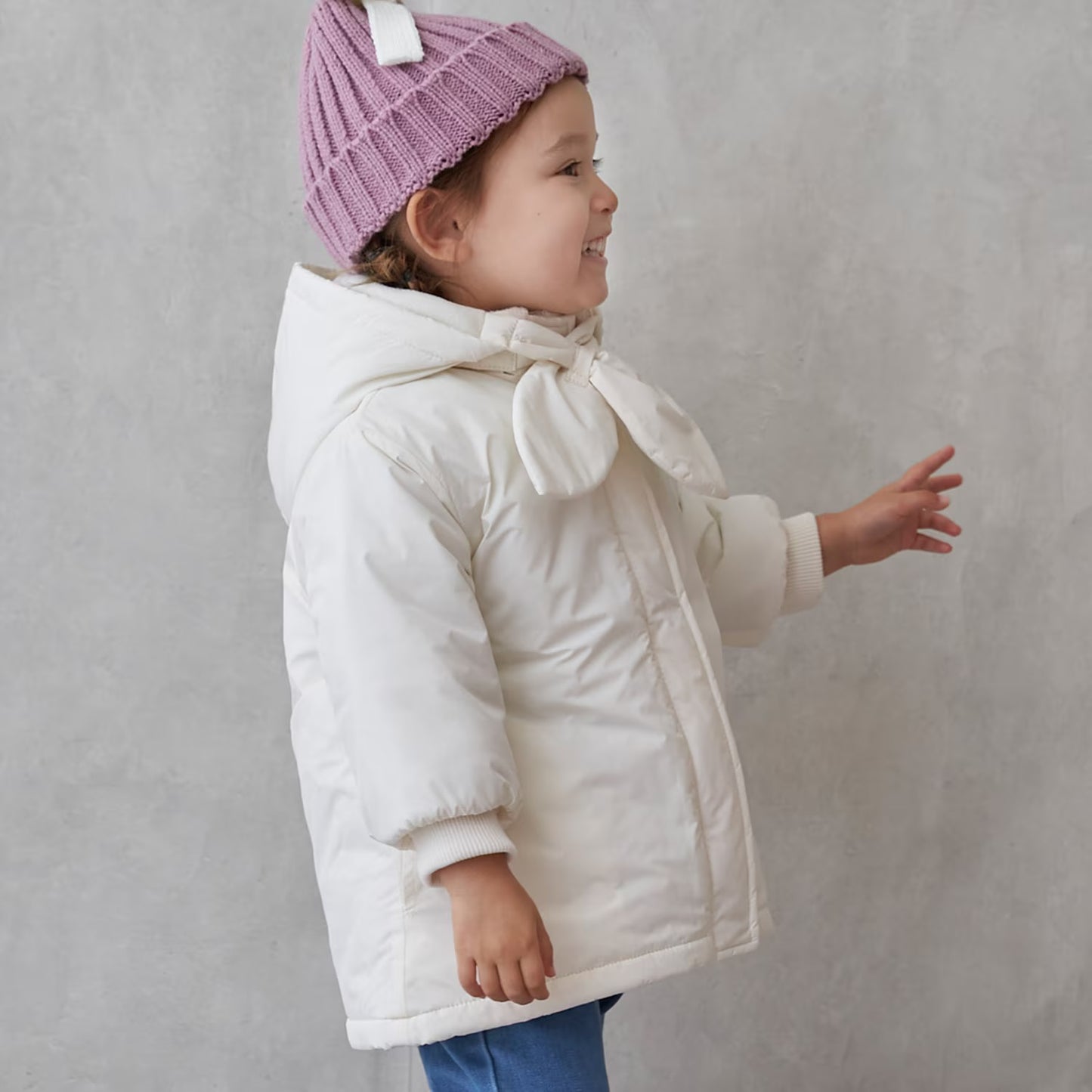 日本童裝 pe#main 夾棉抓毛外套 90-130cm 女童款 冬季 (適合香港平均溫度、寒冷天氣、溫度低天氣）OUTERWEAR