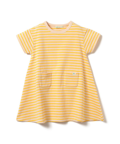 日本童裝 BE#AMS mini 條紋短袖連身裙 90-140cm 女童款 夏季 DRESSES