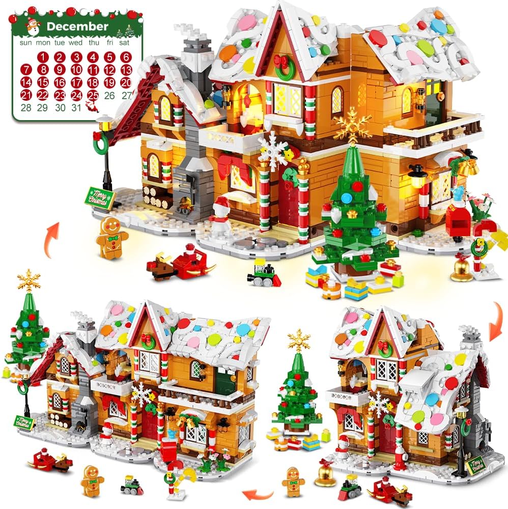 英美直送 LED Gingerbread House Mini Building Set 聖誕倒數日曆 大人款/兒童款 聖誕快樂特輯 聖誕倒數日曆A 不參與$900免運 滿$900可加$25免運 Christmas Advent Calendars 2025