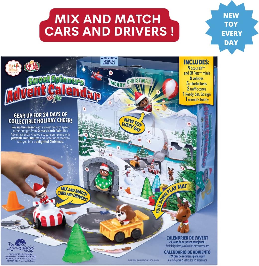 英美直送 The Elf on the Shelf Sweet Spinners 聖誕倒數日曆 兒童款 聖誕快樂特輯 聖誕倒數日曆A 不參與$900免運 滿$900可加$25免運 Christmas Advent Calendars 2025