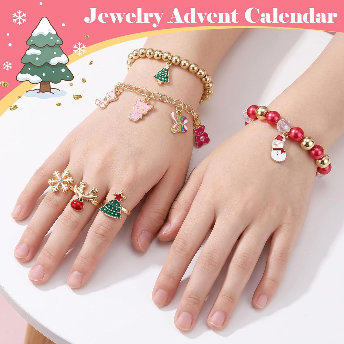 日英美直送 Cute Bear Necklace Advent Calendar 聖誕倒數日曆 兒童款 聖誕快樂特輯 不參與$900免運 滿$900可加$25免運到順豐站/智能櫃 Christmas Advent Calendars 2026