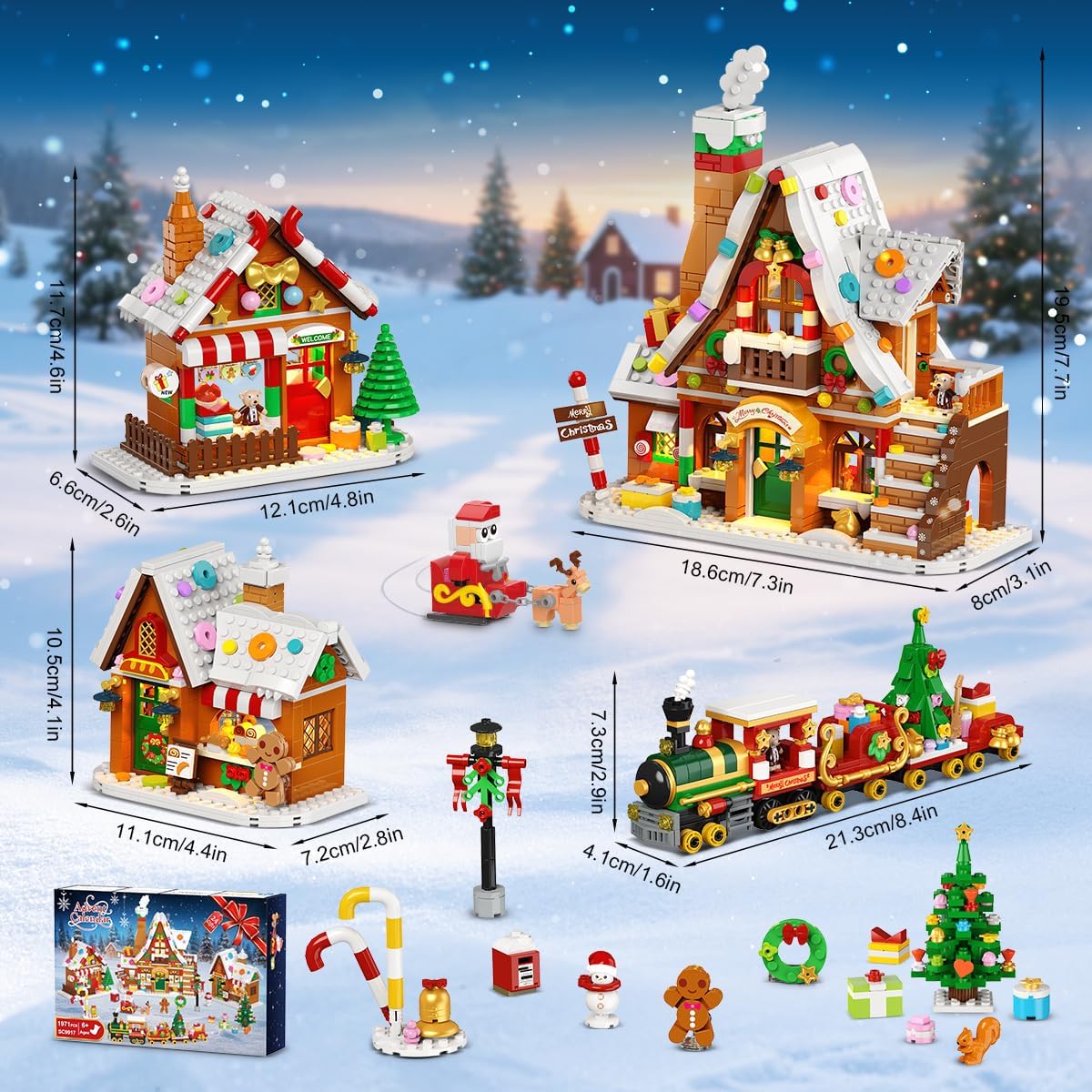 英美直送 LED Gingerbread House Mini Building Set  聖誕倒數日曆 大人款/兒童款 聖誕快樂特輯 聖誕倒數日曆A 不參與$900免運 滿$900可加$25免運 Christmas Advent Calendars 2025