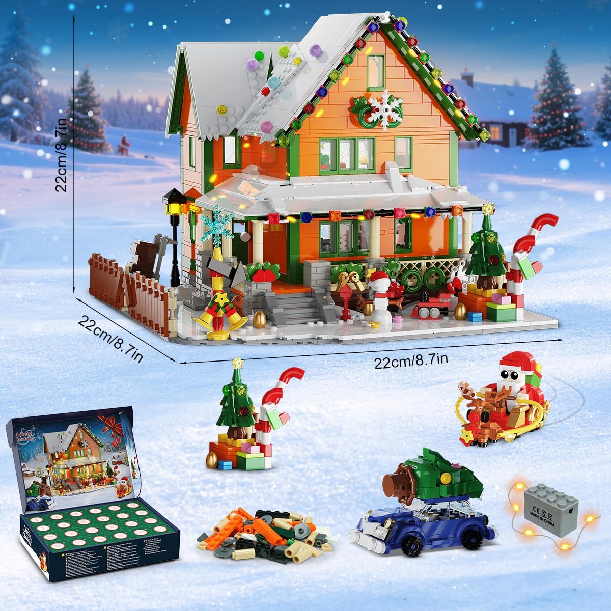英美直送 LED Christmas House Mini Building Set 聖誕倒數日曆 大人款/兒童款 聖誕快樂特輯 聖誕倒數日曆A 不參與$900免運 滿$900可加$25免運 Christmas Advent Calendars 2025