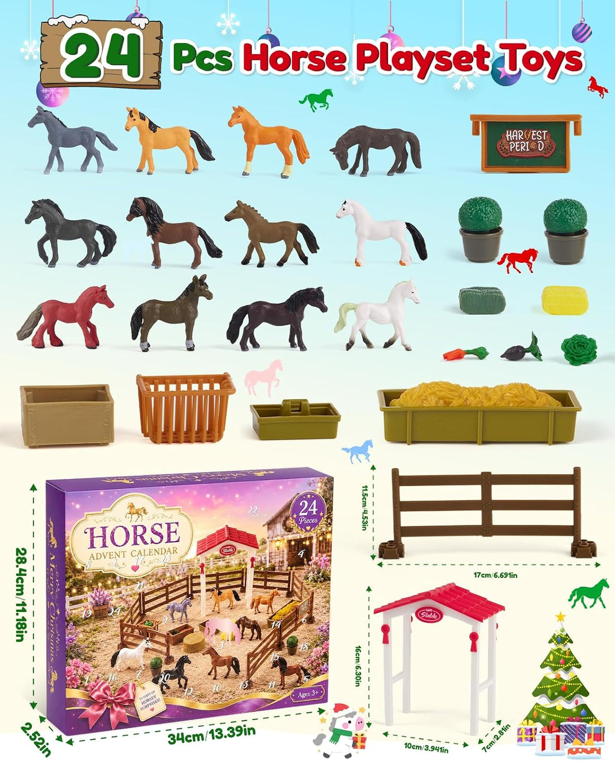 日英美直送 Horse Advent Calendar 聖誕倒數日曆 兒童款 聖誕快樂特輯 不參與$900免運 滿$900可加$25免運到順豐站/智能櫃 Christmas Advent Calendars 2026