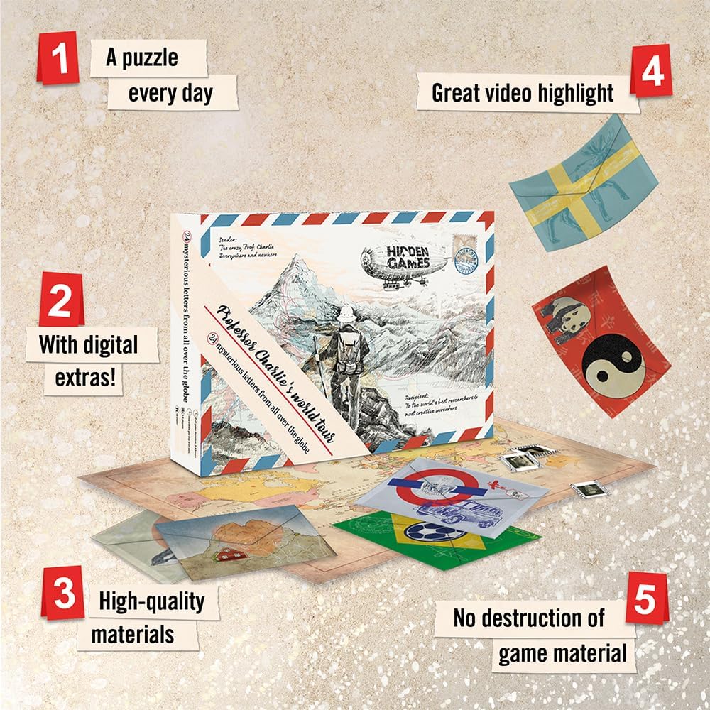 英美直送 Hidden Games - Professor Charlie's World Tour 聖誕倒數日曆 大人款/兒童款 聖誕快樂特輯 聖誕倒數日曆A 不參與$900免運 滿$900可加$25免運 Christmas Advent Calendars 2025