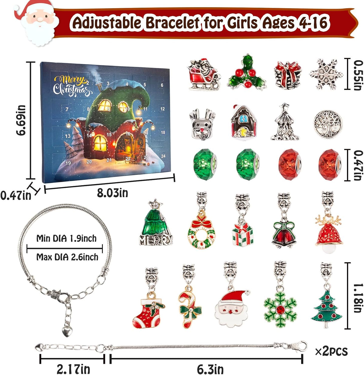 日英美直送 Bracelets DIY jewelry Advent Calendar 聖誕倒數日曆 兒童款 聖誕快樂特輯 不參與$900免運 滿$900可加$25免運到順豐站/智能櫃 Christmas Advent Calendars 2026