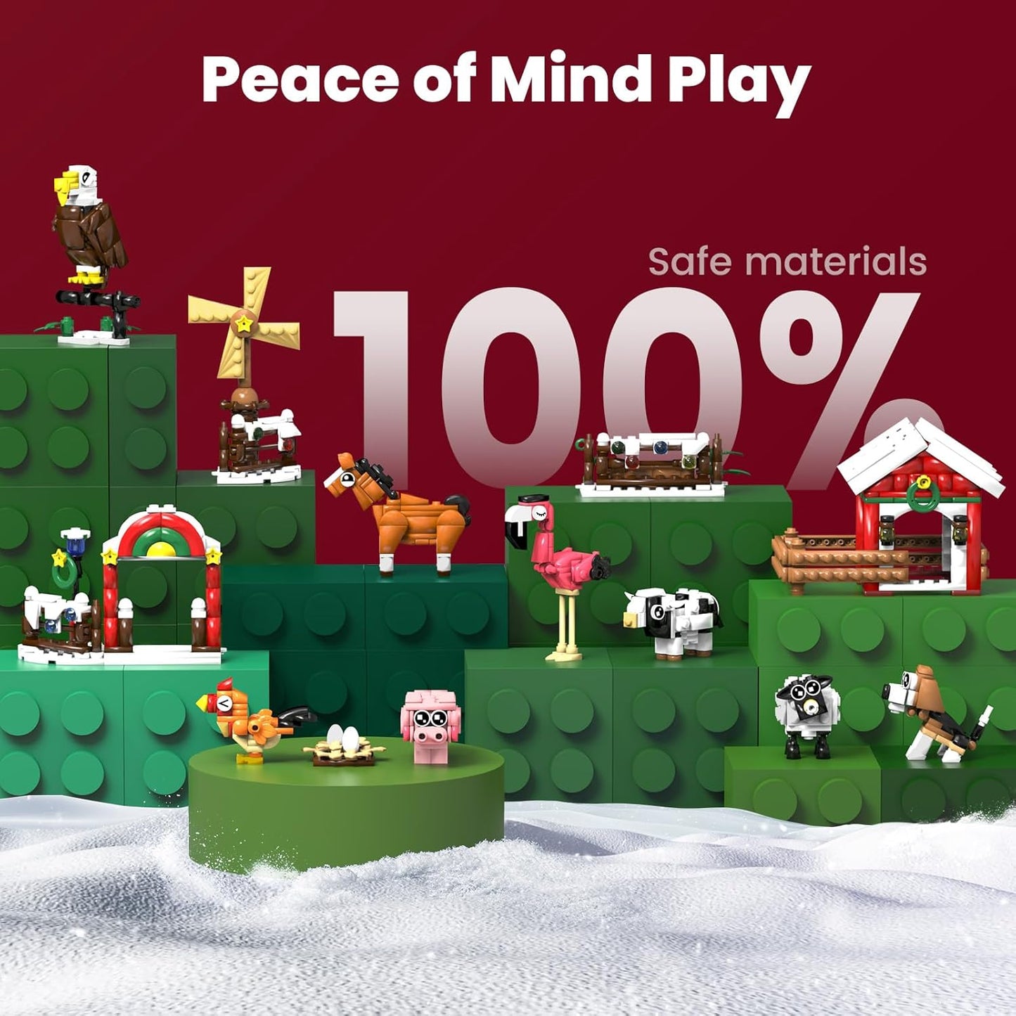 英美直送 Animal Farm Building Blocks Set 聖誕倒數日曆 兒童款 聖誕快樂特輯 聖誕倒數日曆A 不參與$900免運 滿$900可加$25免運 Christmas Advent Calendars 2025