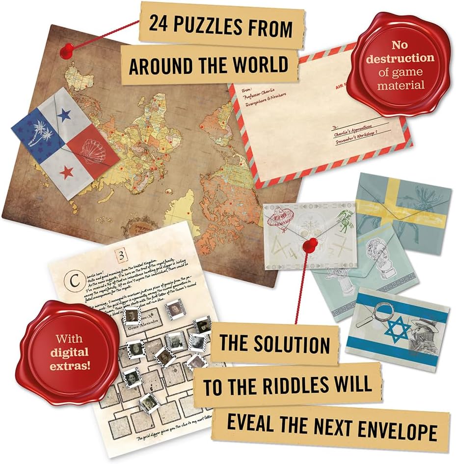 英美直送 Hidden Games - Professor Charlie's World Tour 聖誕倒數日曆 大人款/兒童款 聖誕快樂特輯 聖誕倒數日曆A 不參與$900免運 滿$900可加$25免運 Christmas Advent Calendars 2025