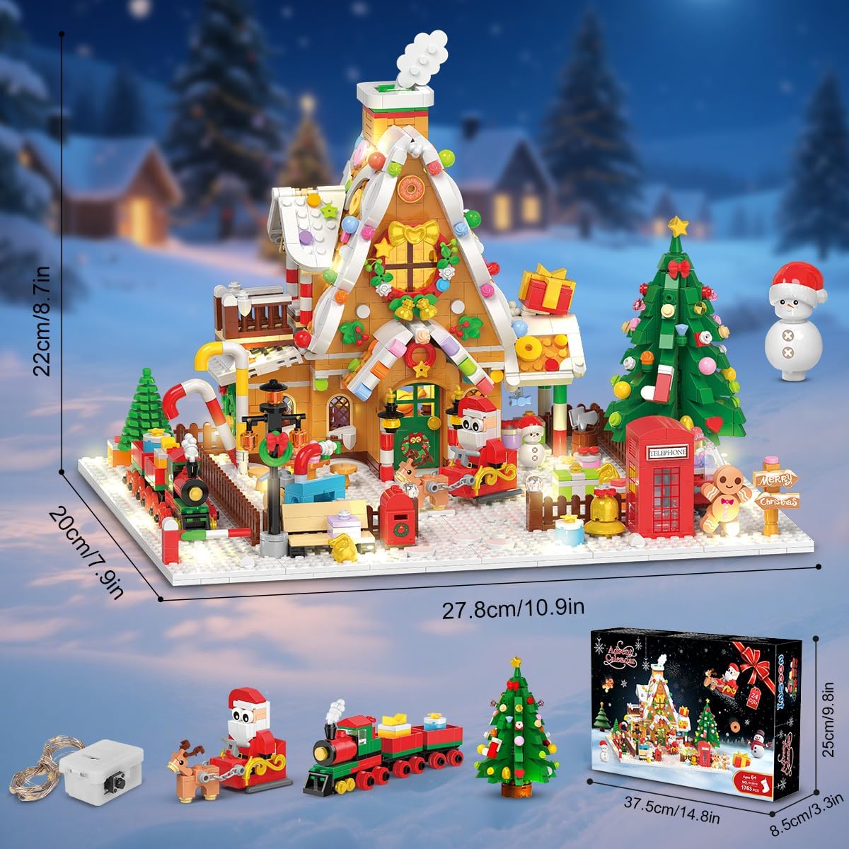 英美直送 LED Gingerbread House Mini Building Set 聖誕倒數日曆 大人款/兒童款 聖誕快樂特輯 聖誕倒數日曆A 不參與$900免運 滿$900可加$25免運 Christmas Advent Calendars 2025