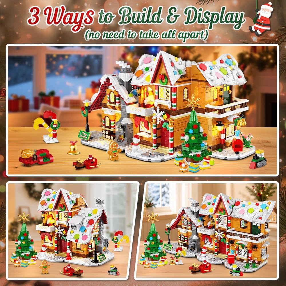 日英美直送 LED 3 Style Gingerbread House Mini Building Set Advent Calendar 聖誕倒數日曆 大人款/兒童款 聖誕快樂特輯 不參與$900免運 滿$900可加$25免運到順豐站/智能櫃 Christmas Advent Calendars 2026