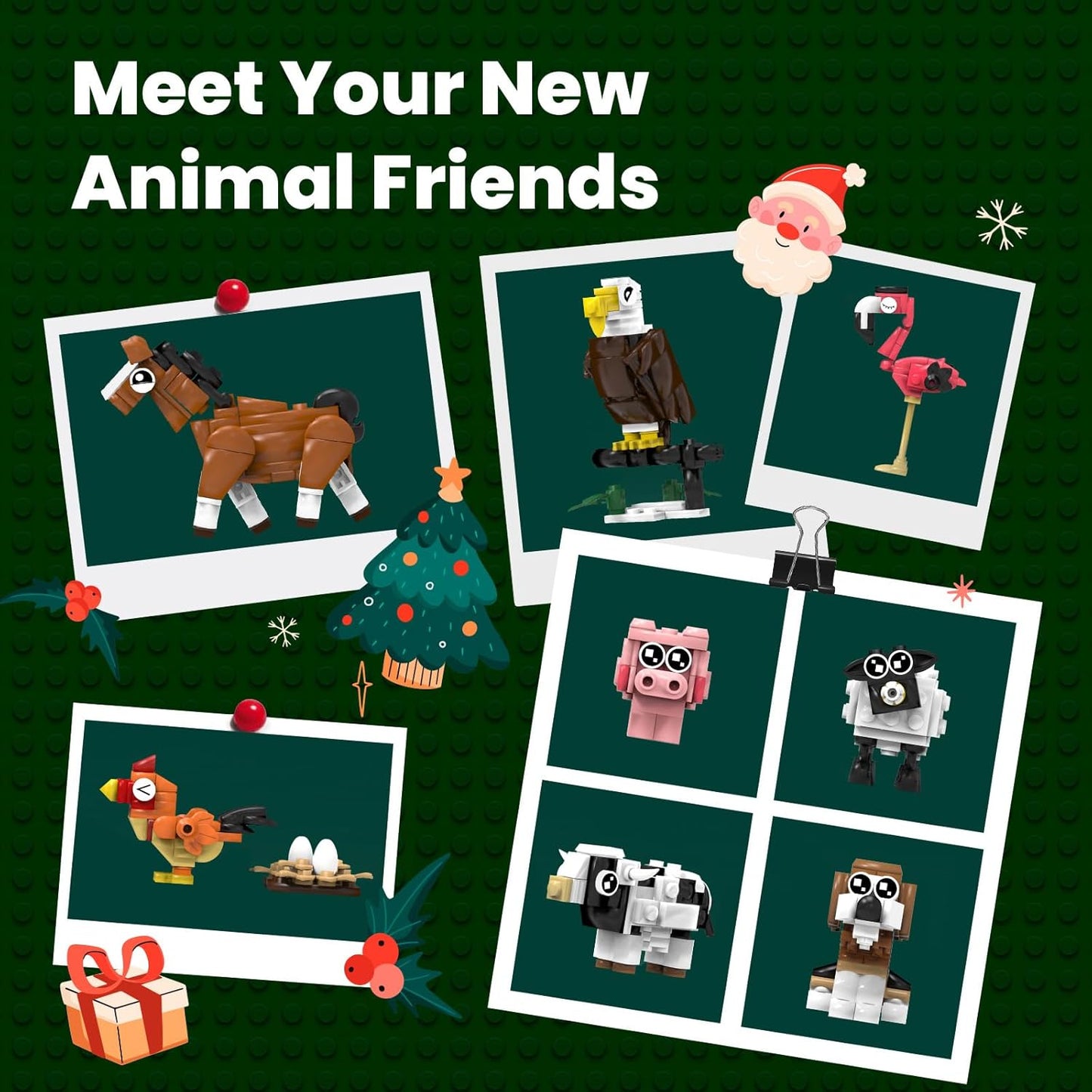 英美直送 Animal Farm Building Blocks Set 聖誕倒數日曆 兒童款 聖誕快樂特輯 聖誕倒數日曆A 不參與$900免運 滿$900可加$25免運 Christmas Advent Calendars 2025