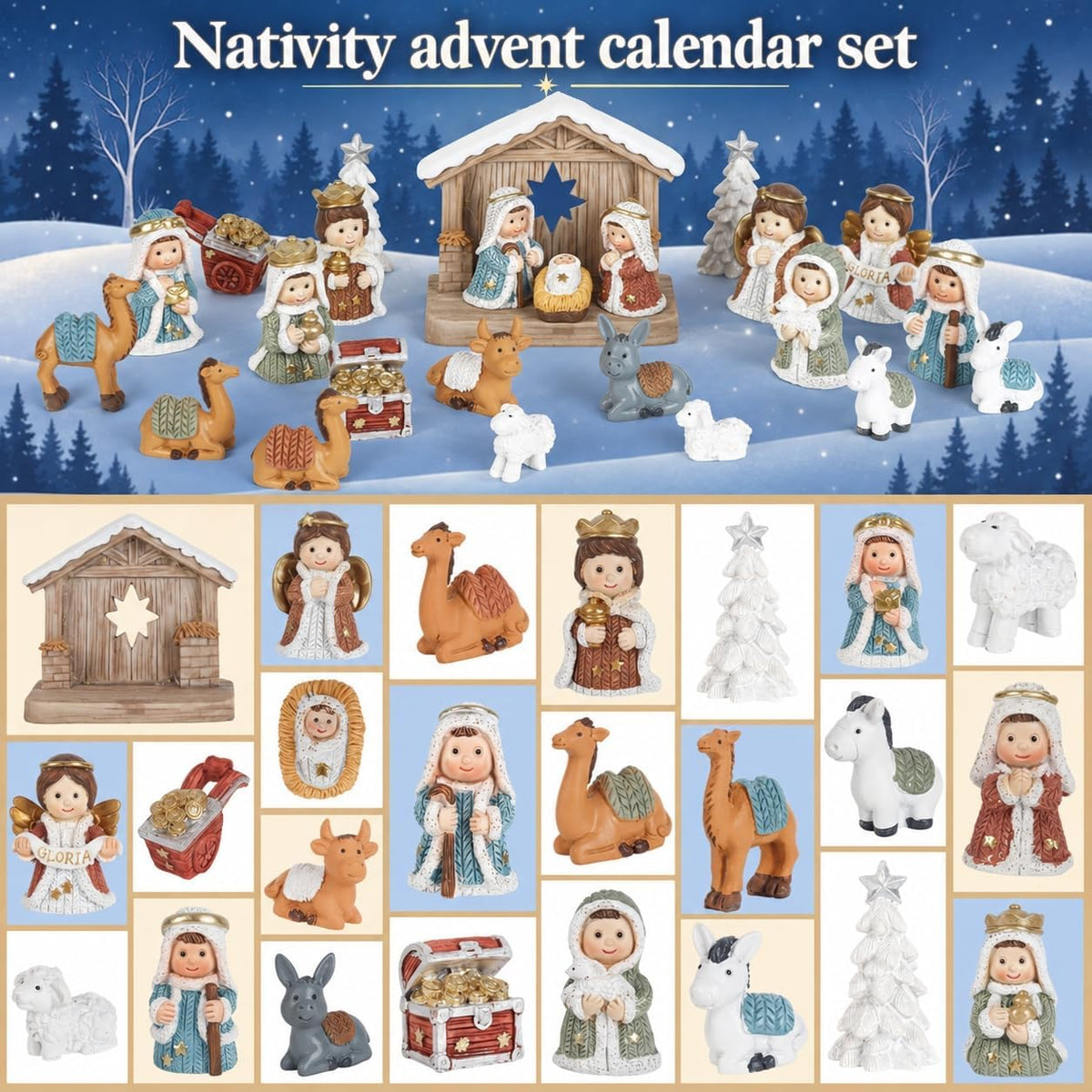 日英美直送 Nativity Scene Set Advent Calendar 聖誕倒數日曆 大人款/兒童款 聖誕快樂特輯 不參與$900免運 滿$900可加$25免運到順豐站/智能櫃 Christmas Advent Calendars 2026