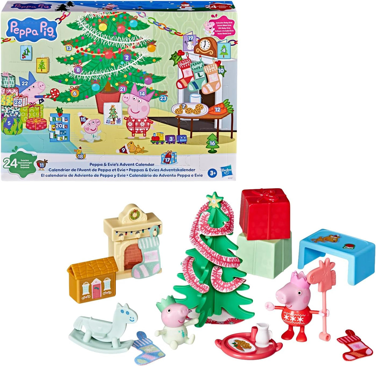 日英美直送 Peppa Pig Peppa & Evie's Advent Calendar 聖誕倒數日曆 兒童款 聖誕快樂特輯 不參與$900免運 滿$900可加$25免運到順豐站/智能櫃 Christmas Advent Calendars 2026