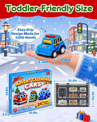 日英美直送 Pull Back Car Toy Advent Calendar 聖誕倒數日曆 兒童款 聖誕快樂特輯 不參與$900免運 滿$900可加$25免運到順豐站/智能櫃 Christmas Advent Calendars 2026