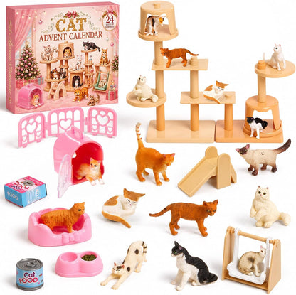 日英美直送 Cute Kitty Figurines & Playground Advent Calendar 聖誕倒數日曆 兒童款 聖誕快樂特輯 不參與$900免運 滿$900可加$25免運到順豐站/智能櫃 Christmas Advent Calendars 2026