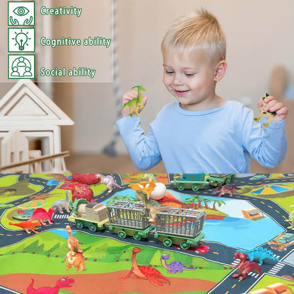 英美直送 Dinosaur Figure Car Map 聖誕倒數日曆 兒童款 聖誕快樂特輯 聖誕倒數日曆A 不參與$900免運 滿$900可加$25免運 Christmas Advent Calendars 2025